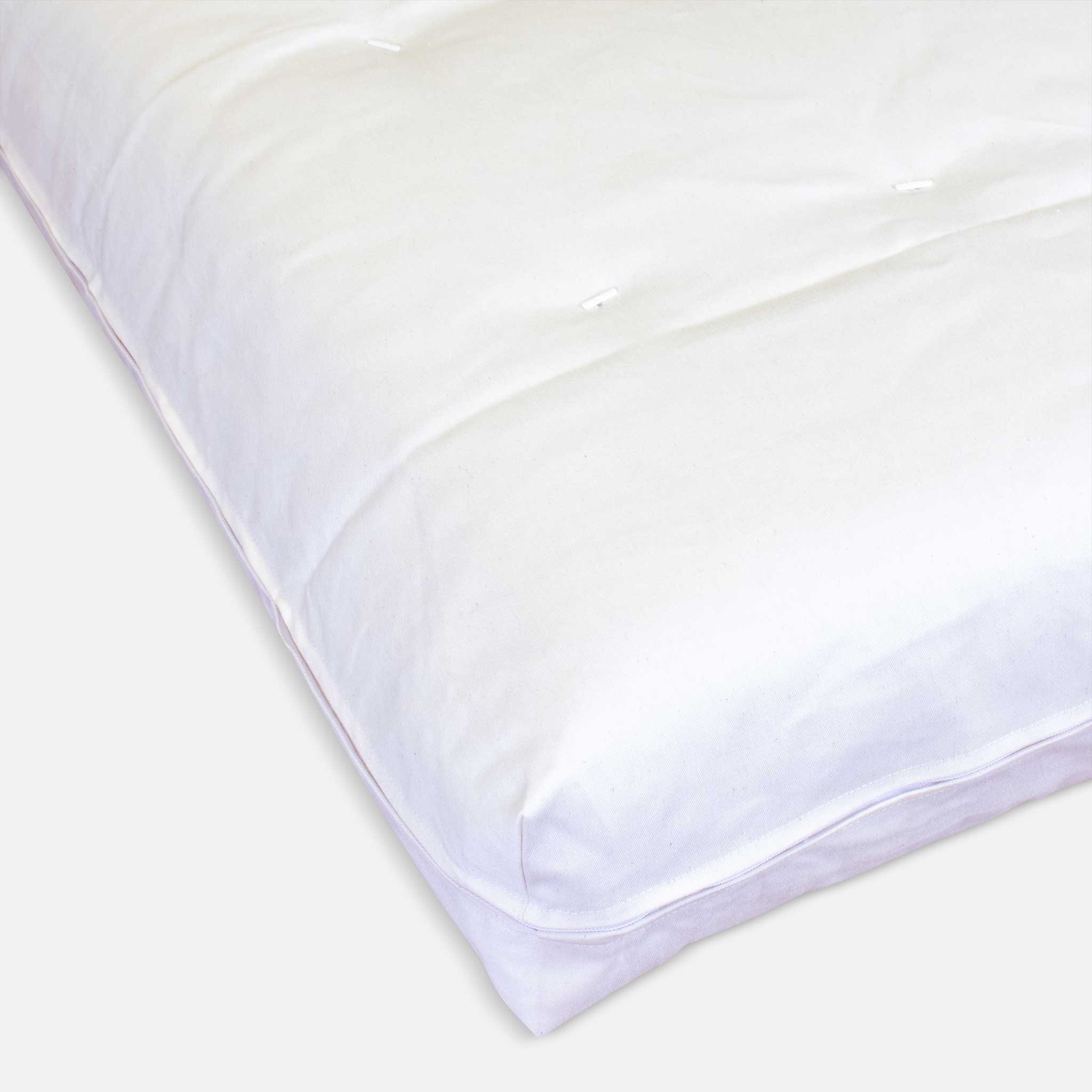 Futon Mattress in Cotton Canvas Cover with Wool Wrap